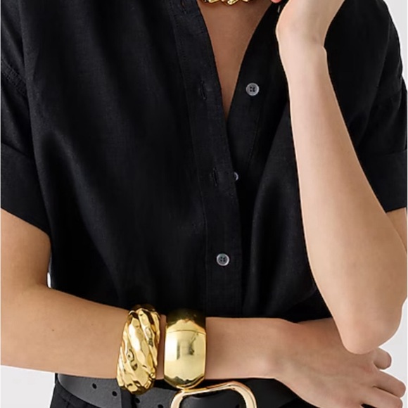 J Crew Captaine Linen Shirt S french blue Button Baird McNutt Women's BY693 - Picture 4 of 13